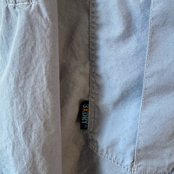 Simms Long sleeve Vented Guide Fishing Shirt Button Front Zip Pockets Blue M - Picture 16 of 16